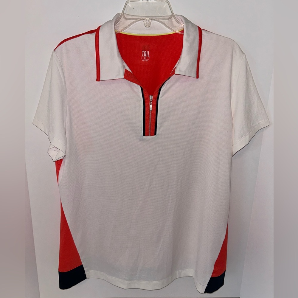 TAIL‎ Activewear women’s quarter zip short sleeve golf polo shirt size XL